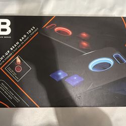 Black Series Light Up Bean Bag Toss Outdoor Game Set with Boards