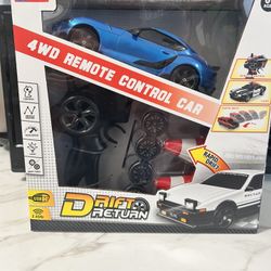 1:24 Blue Toyota Supra Drift RC Car – LED Lights