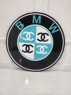 BMW CC Wooden Sign, Handmade