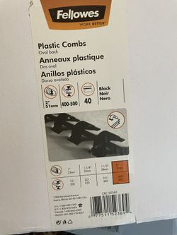 Fellowes Plastic Combs