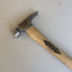 21 oz. Titanium Milled Face Hammer with 18 in. Curved Hickory Handle