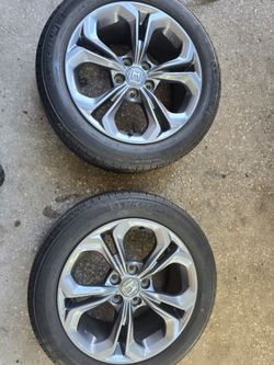 2 Honda Accord OEM 17 inch Rims and Tires New . Lug pattern 5x114.3mm