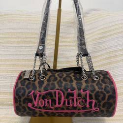 Von Dutch Barrel Bag - Cheetah 