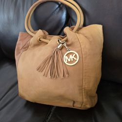Michael Kors Brown Showder Bag Handbag Tote Purse 14" X 13" 3"