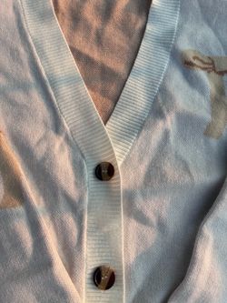 Cream  Knit Button-Up Cardigan