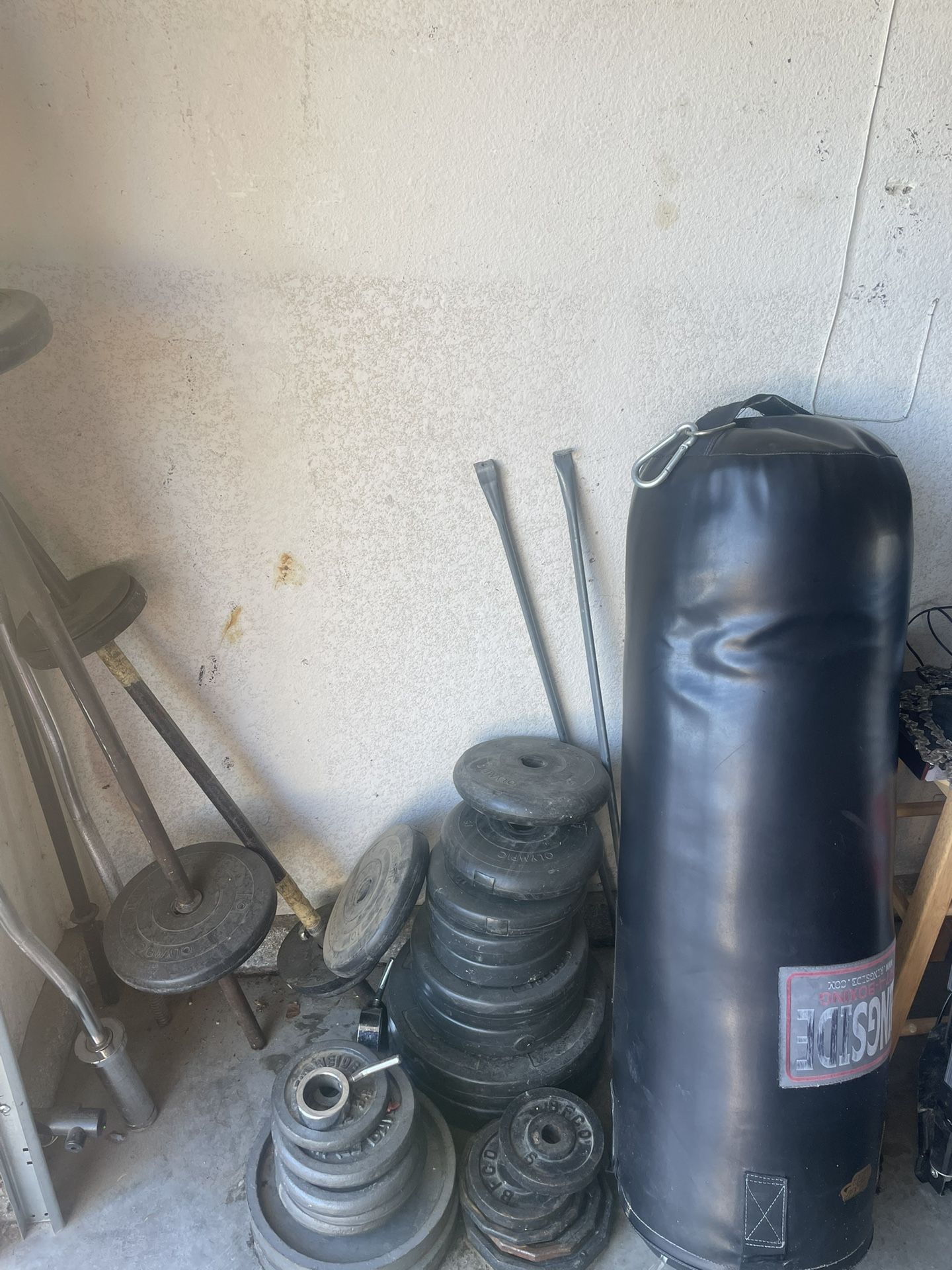 Weights And Boxing Bag