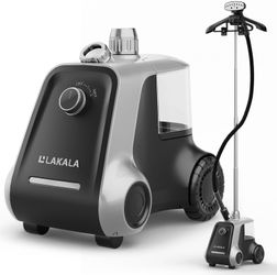 LAKALA Garment Steamer for Clothes, 30-Second Instant Heat-Up, 2.5L Water Tanks, with Pant Clips & Dual Hanger, Powerful Handheld, 4-Stage Adjustable 