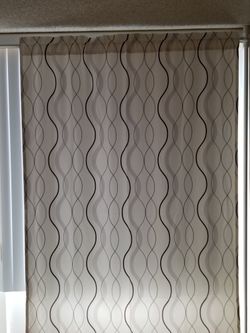 Curtains - White with black and grey