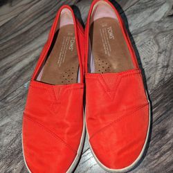 Orange Toms Size 8w