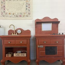 Solid Wood Boho Play Kitchen