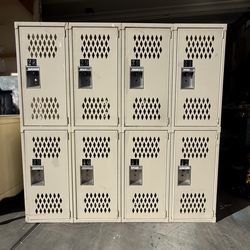 8 Hallowell Heavy Duty 2-Tier Ventilated Gym Lockers