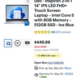 DELL - INSPIRON 2in1 TOUCH SCREEN LAPTOP 