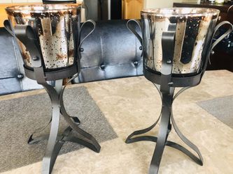 Tall candle holders. 13 inches in length.