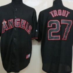Mike Trout Angels Jersey Black XL & XXL Available for Sale in