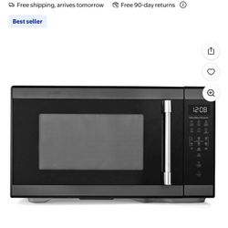 Hamilton Beach 1.1 cu ft Countertop Microwave Oven in Black Stainless Steel