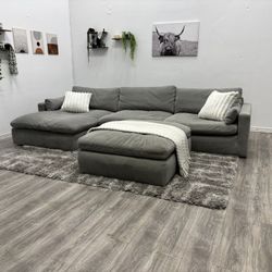 Gray Sectional Cloud Couch - Free Delivery