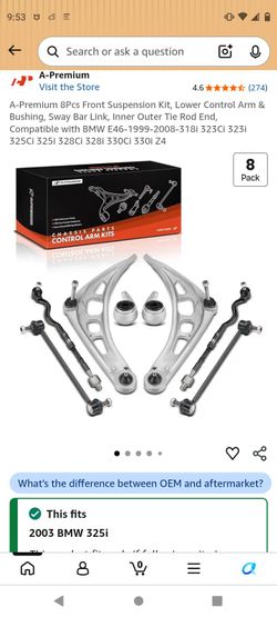 Bmw e46 control arm kit
