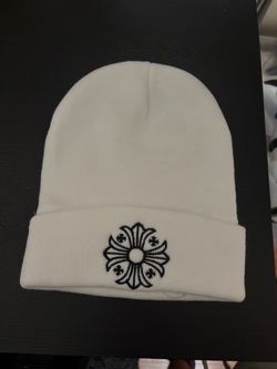 Brand new white crome beanie