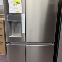 Refrigerator, Frigidaire New Open Box 36” 4 Door Fridge