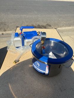 Tempered Glass Lid Vacuum Chamber with Pump,