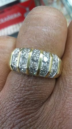 14K GOLD RING 6.5 GRAMS 1.50 ct Diamonds