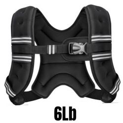 Weighted Vest for Women & Men with Reflective Stripe and Adjustable Buckle, Comfortable 6Lbs