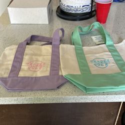 Mini pastel tote bags