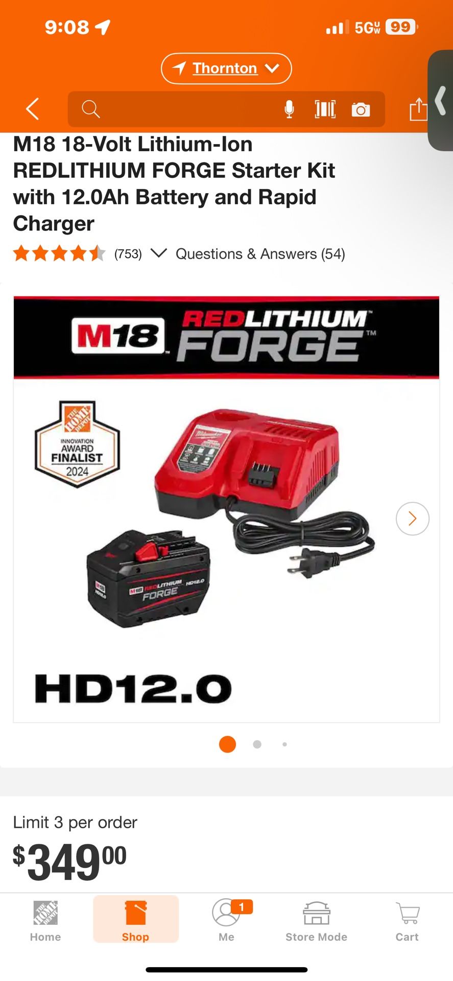 Rapid charger & 12ah Battery