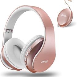 New Bluetooth Wireless Headphones. Over-Ear, Rose Gold