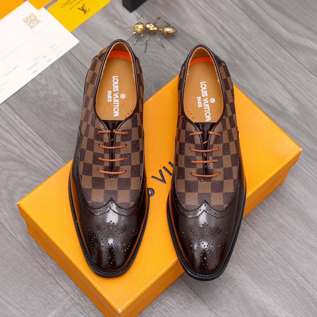 Louis Vuitton Men’s Leather Shoes With Box New 