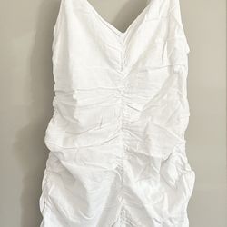 White Linen Dress 