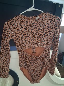 Girls leopard print swimsuit