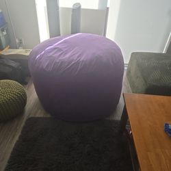 Large Purple Refillable Bean Bag Chair