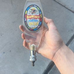 Vintage Acrylic Lucite Budweiser on Tap Beer Tap Handle Brewery