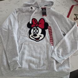 Brand New With Tags Minnie Mouse Hooded Sweatshirt Size X Large Adult See Description