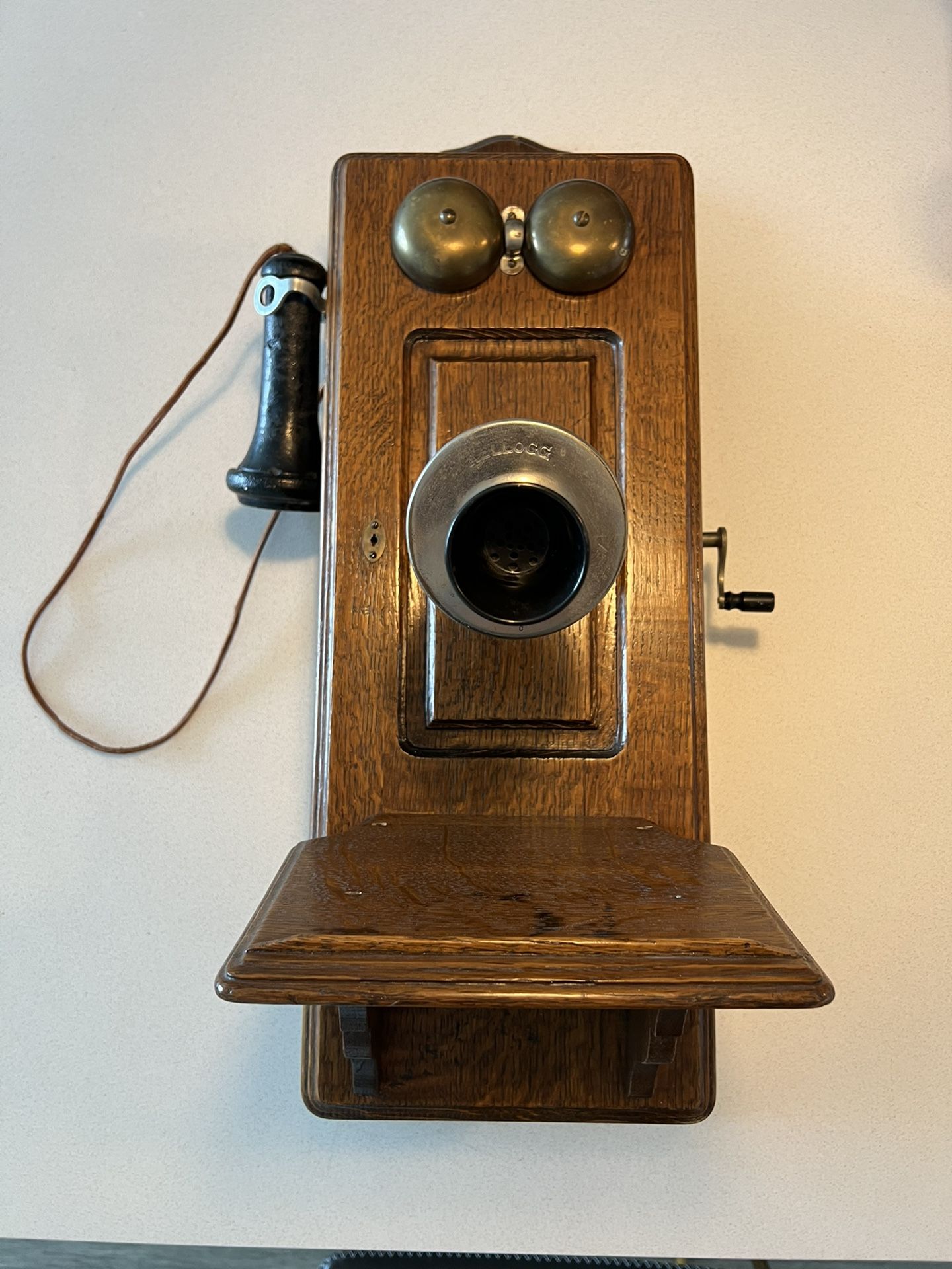 Oak Kellogg Chicago Cathedral Wall Telephone 1901