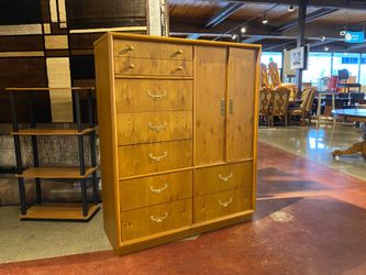 STANLEY Knotty Multi-Drawer Gentleman’s Chest/Armoire