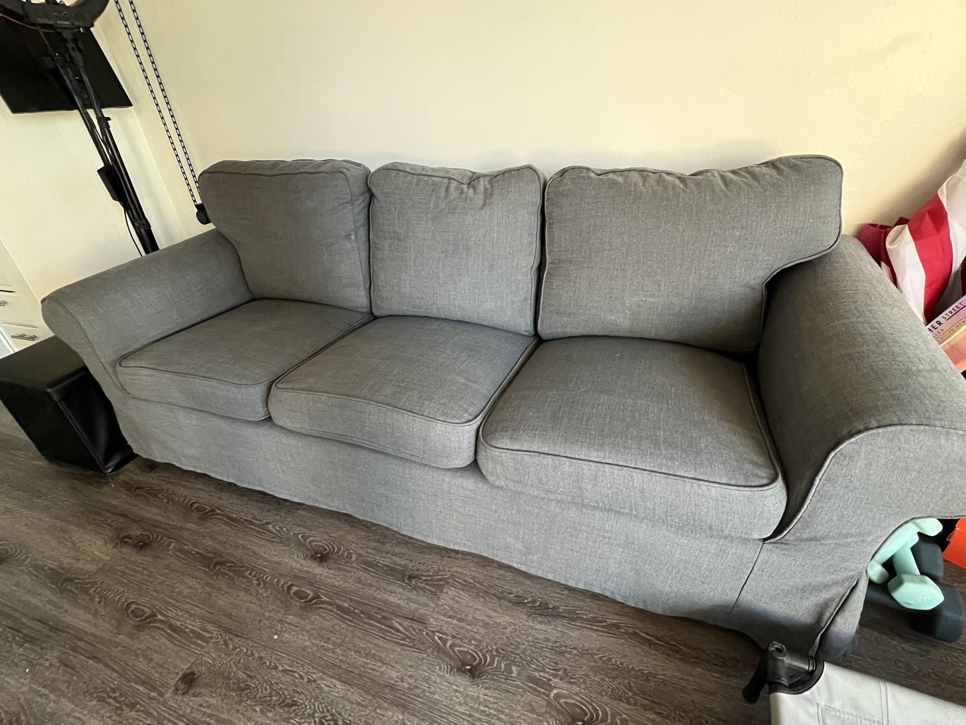 Dark Grey Sofa W Removable Cover
