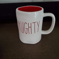 New, No Tag Rae Dunn NAUGHTY/NICE coffee Mug 