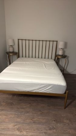 Full- Size Bed Frame & IKEA Box Spring Mattress