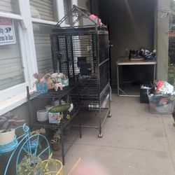 One Massage Table And A 5-ft Bird Cage
