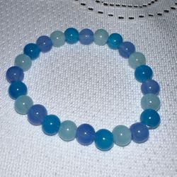 Shades Of Blue Crystal Bead Bracelet - New