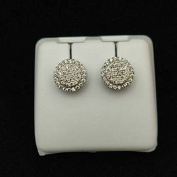 925 Silver Natural Diamond Earrings 