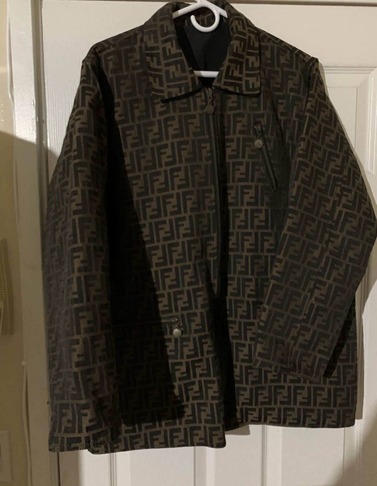 JACKET Fendi zucca print jacket Vintage fendi jacket unisex Fendi Jackets & Coats Trench Coat. No trades/Pick up only