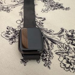 Apple Watch Series 9 (GPS + Cellular) 45mm Stainless Steel Case with Graphite Milanese Loop - Graphite