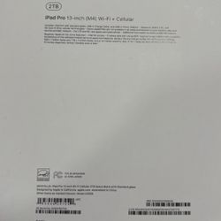 iPad Pro 13 Inch 2TB WiFi + Cell Brand New 