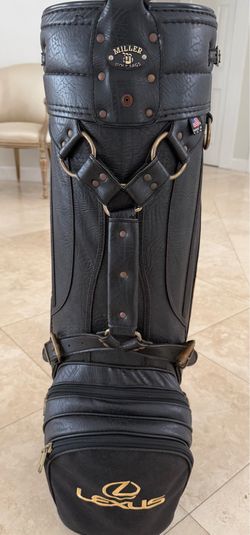 Miller Lexus golf bag with full set of Tommy Armour 845 irons (2- sw)