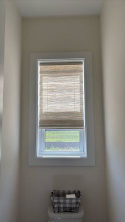 Custom Levolor soft fold Roman shade