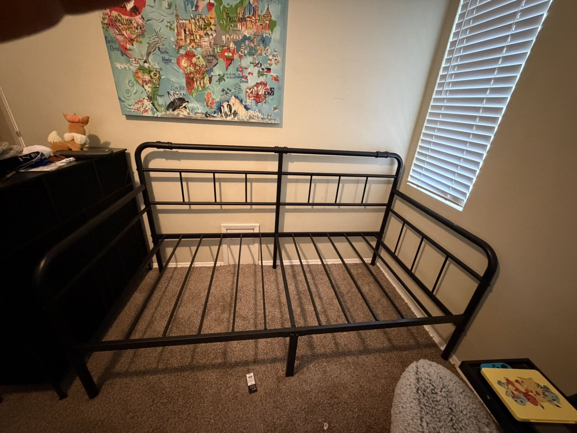 Twin Black Metal Day Bed Frame