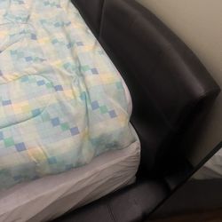 Purple Queen Mattress and Beautiful Leather Bed frame 